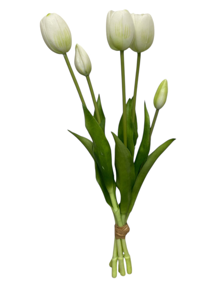 16'' Real Touch Tulip Bush ( RXY1001-#5 Cream )
