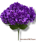 19" Artificial Hydrangea Bush ( SPH-7 Dark Purple )