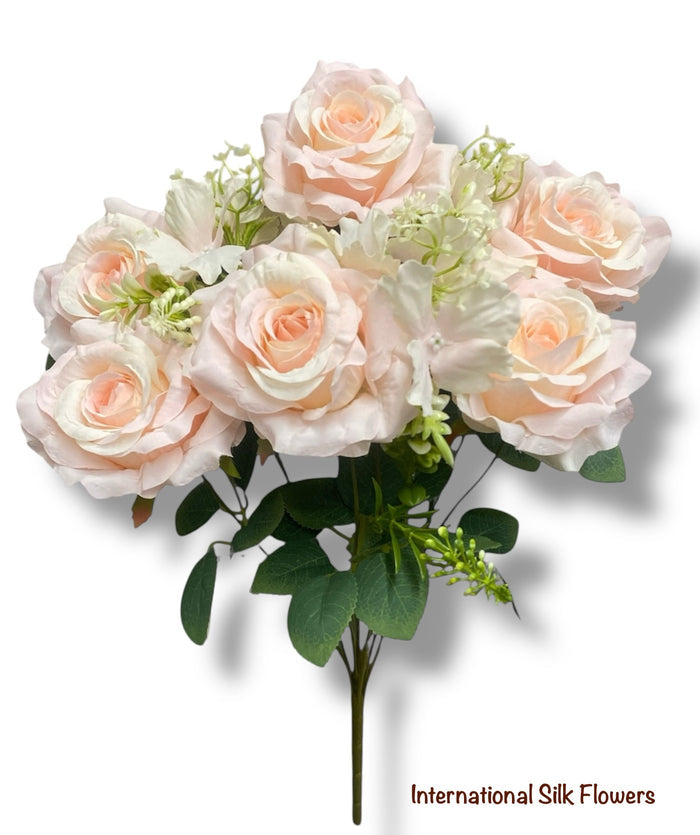 19'' Rose/Hydrangea Bush ( INT5503-Light Pink )