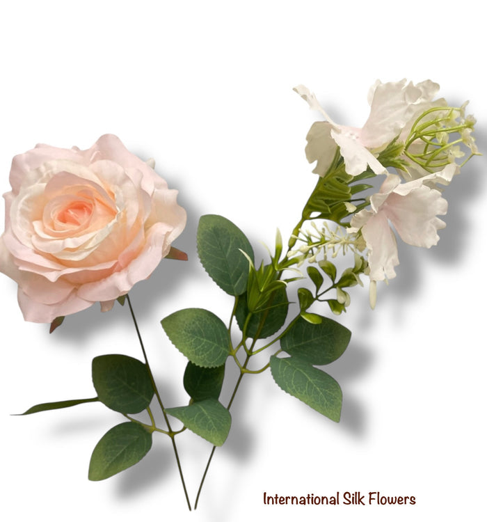 19'' Rose/Hydrangea Bush ( INT5503-Light Pink )