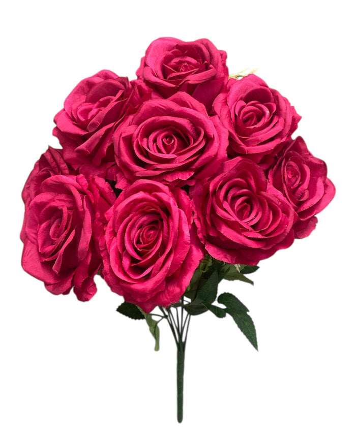 20" Silk Open Rose Bush ( INT0071-#14 New Fuchsia )( B930 )