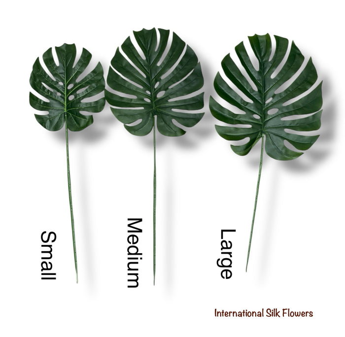 33'' Large Split Philo Leaf  ( Monstera Leaf ) ( INT0142-Dark Green )