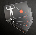 5" x 3" Blackbeard Pirate Flag Sticker 5-Piece Set