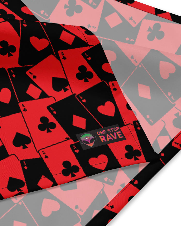 Ace Of Hearts Bandana, Bandana, - One Stop Rave