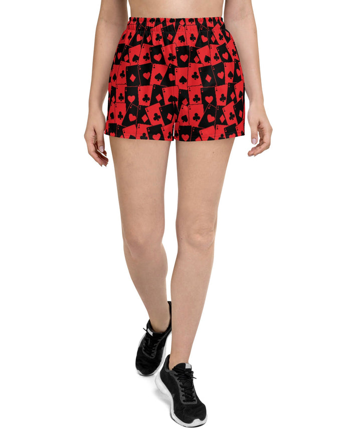 Ace Of Hearts Shorts, Athletic Shorts, - One Stop Rave
