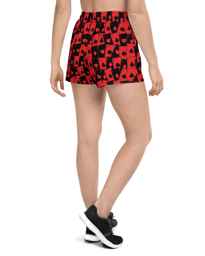 Ace Of Hearts Shorts, Athletic Shorts, - One Stop Rave