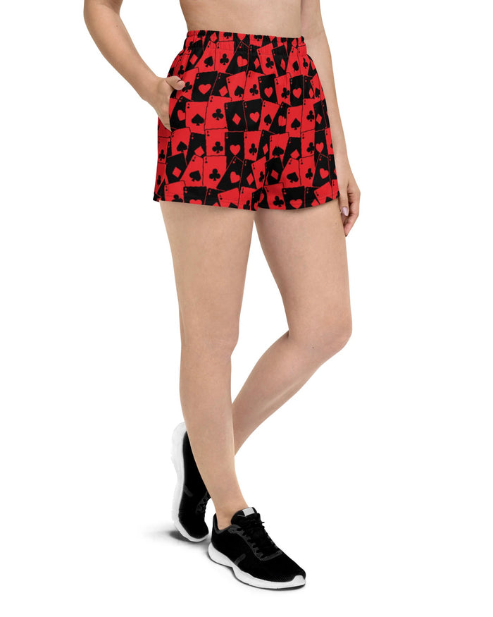 Ace Of Hearts Shorts, Athletic Shorts, - One Stop Rave
