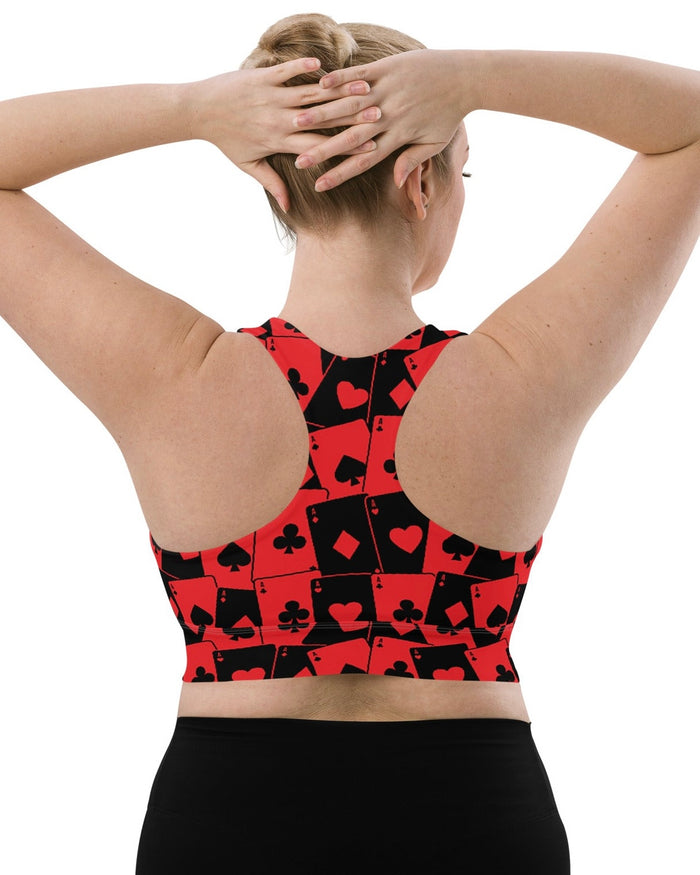 Ace Of Hearts Longline Top, Sports Top, - One Stop Rave