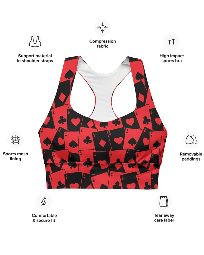 Ace Of Hearts Longline Top, Sports Top, - One Stop Rave