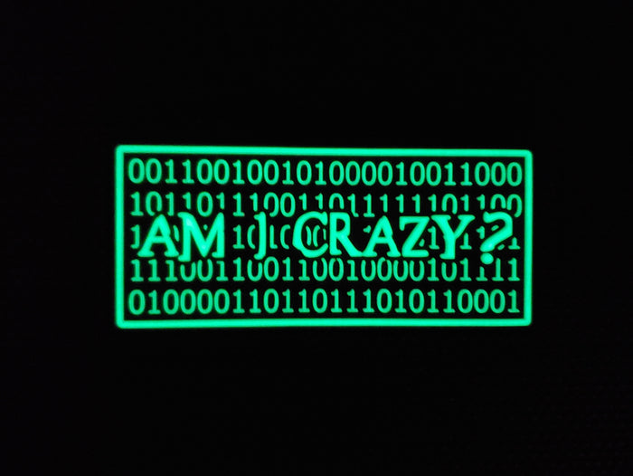 Am I Crazy GITD 3D PVC Morale Patch