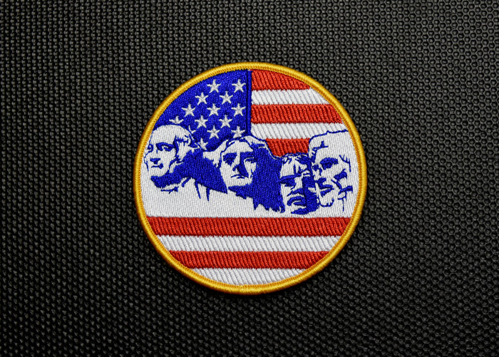 America 250 Mount Rushmore Flag Premium Embroidered Patch