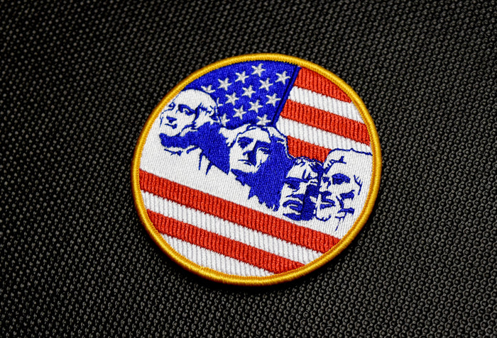 America 250 Mount Rushmore Flag Premium Embroidered Patch
