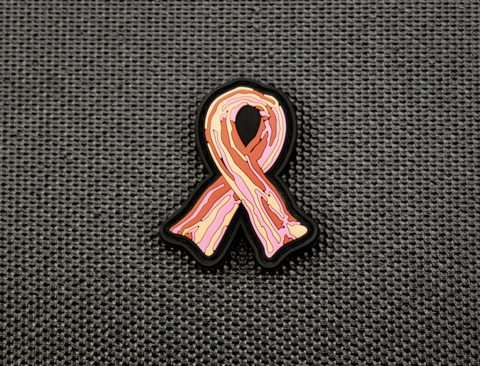 Bacon Awareness Ribbon 3D PVC Morale Patch