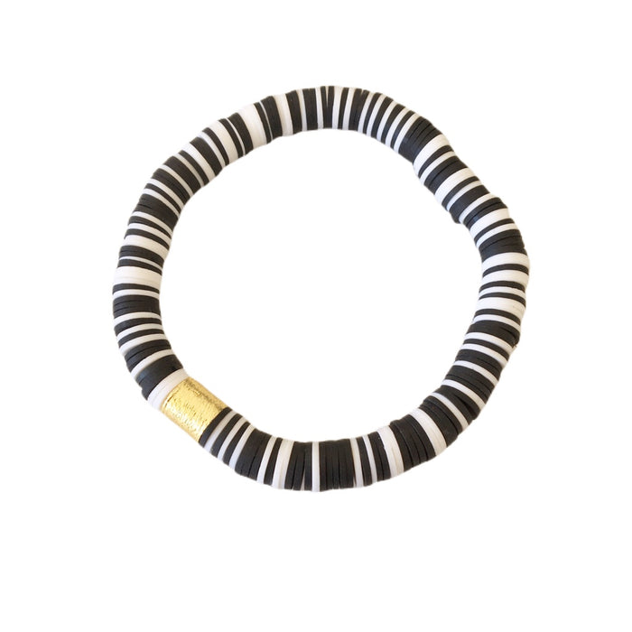 Black + White {COLOR POP} Heishi Beads Bracelet