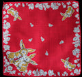 Bunny Rabbits Childs Vintage Handkerchief New Old Stock