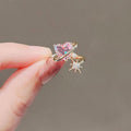 Chrystal Heart-Shaped Saturn Ring