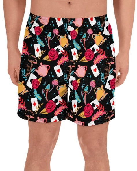 Curiouser and Curiouser Recycled Athletic Shorts, Athletic Shorts, - One Stop Rave