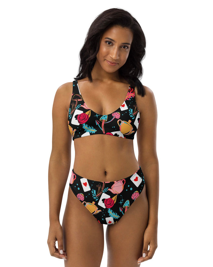 Curiouser and Curiouser Recycled Padded V-Top, V-Top, - One Stop Rave