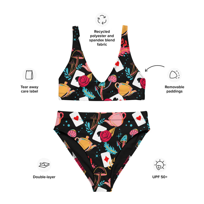 Curiouser and Curiouser Recycled Padded V-Top, V-Top, - One Stop Rave