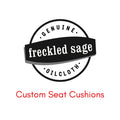 freckled sage custom 1" thick oilcloth seat cushions