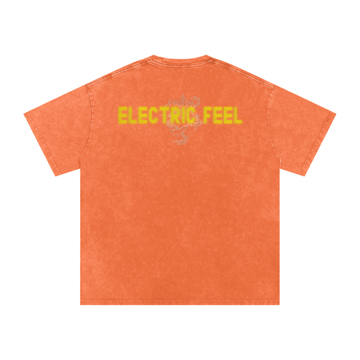 Electric Feel - Snow Washed Oversized Cotton T-Shirt