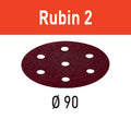 Festool Abrasive sheet STF D90/6 P80 RU2/50 Rubin 2 available at Colorize.