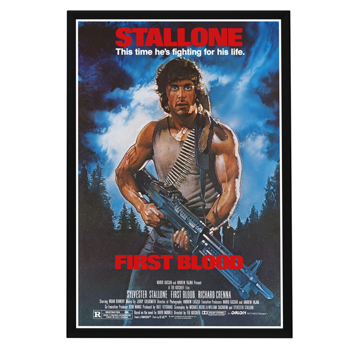"First Blood" (1982) Framed Movie Poster