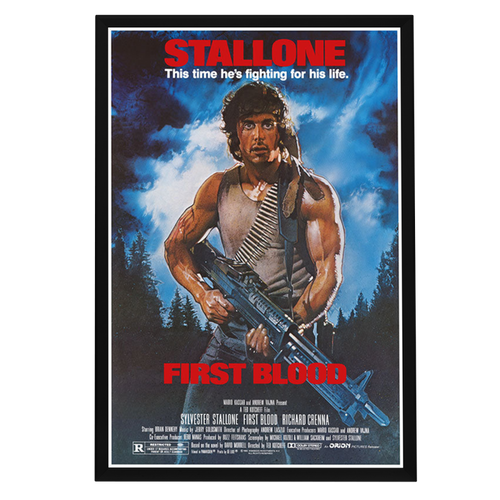 "First Blood" (1982) Framed Movie Poster