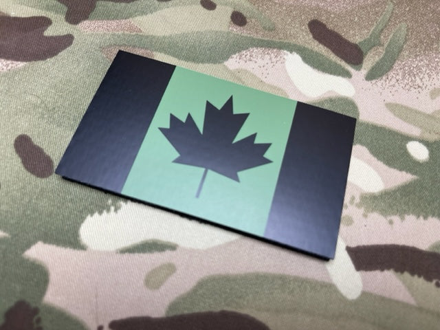 Infrared Canadian Flag Patch - Green & Black