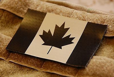 Infrared Canadian Flag Patch - Tan & Black