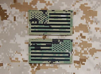 Infrared NWU Type III / AOR2 US Flag Patch Set