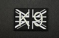K9 UK Flag 3D PVC Morale Patch -B&W GITD