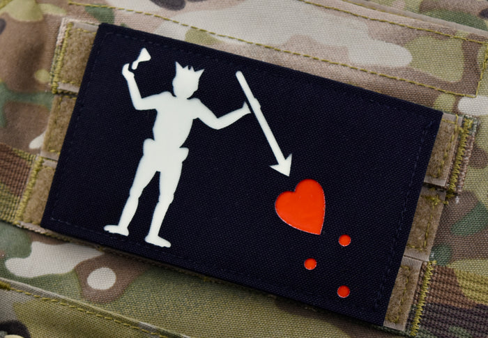 Large Blackbeard Luminescent Laser Cut Morale Patch