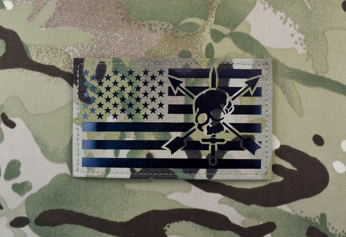 Large Infrared Multicam IR US Flag Patch 5" x 3" Special Forces CIF
