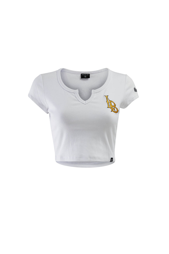 Long Beach Cali Crop T-Shirt - White, Hype & Vice