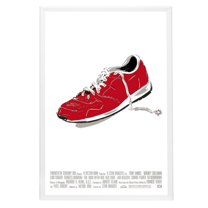 "Man With One Red Shoe" (1985) Framed Movie Poster
