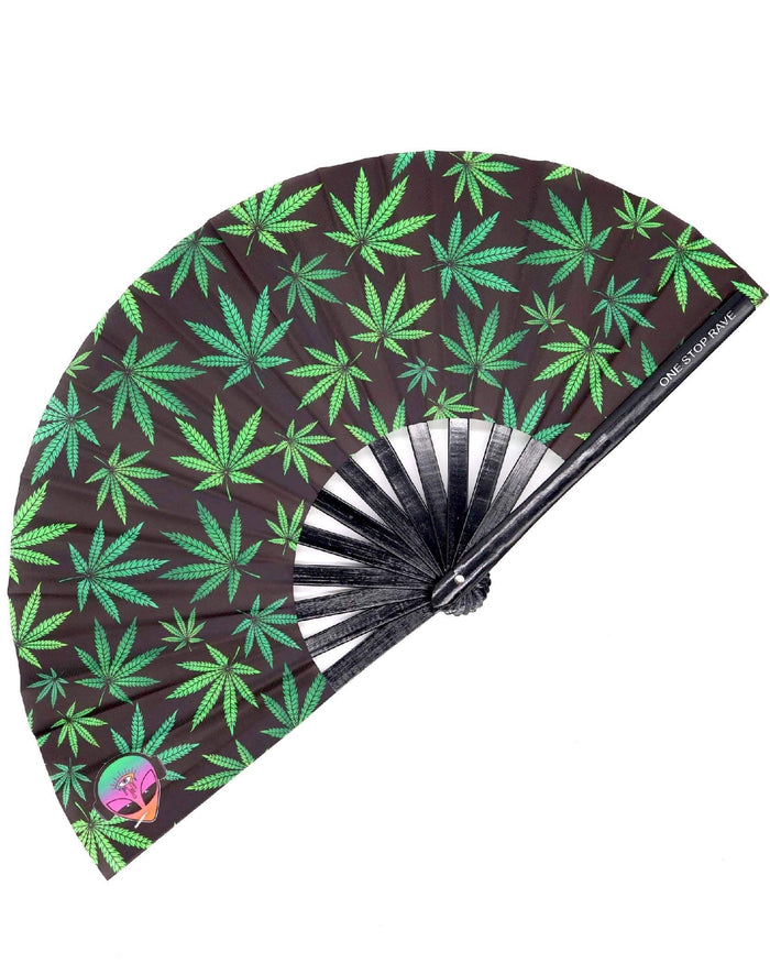 Mary Jane Hand Fan, Festival Fans 13.5", - One Stop Rave