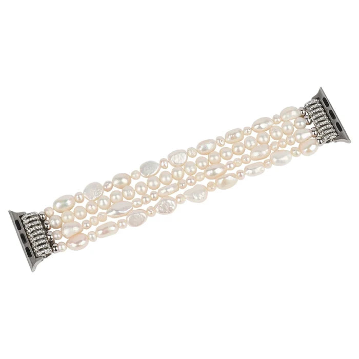 Natural Freshwater Pearl Beaded Smartwatch Band