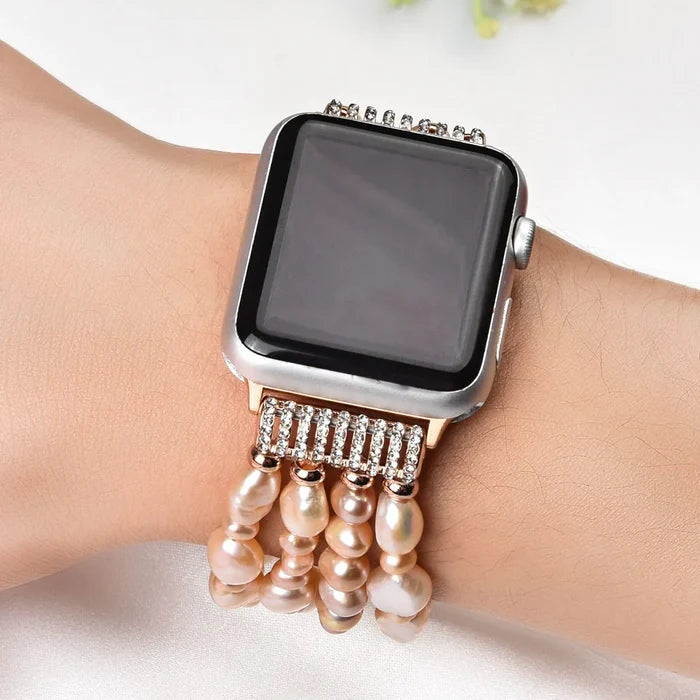 Natural Freshwater Pearl Beaded Smartwatch Band