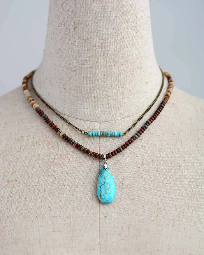 Natural Imperial Jasper Arrowhead Choker Necklace