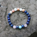 Natural Lapis Lazuli, Aventurine, Rose Quartz & Amazonite 108 Beads Mala Necklace / Bracelet
