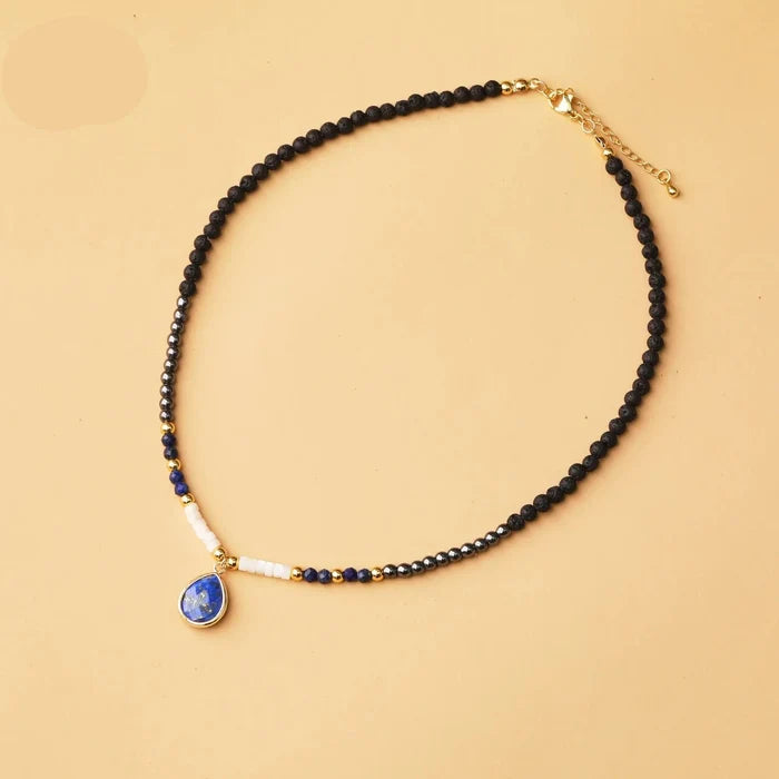Natural Mixed Gemstones Choker Necklace