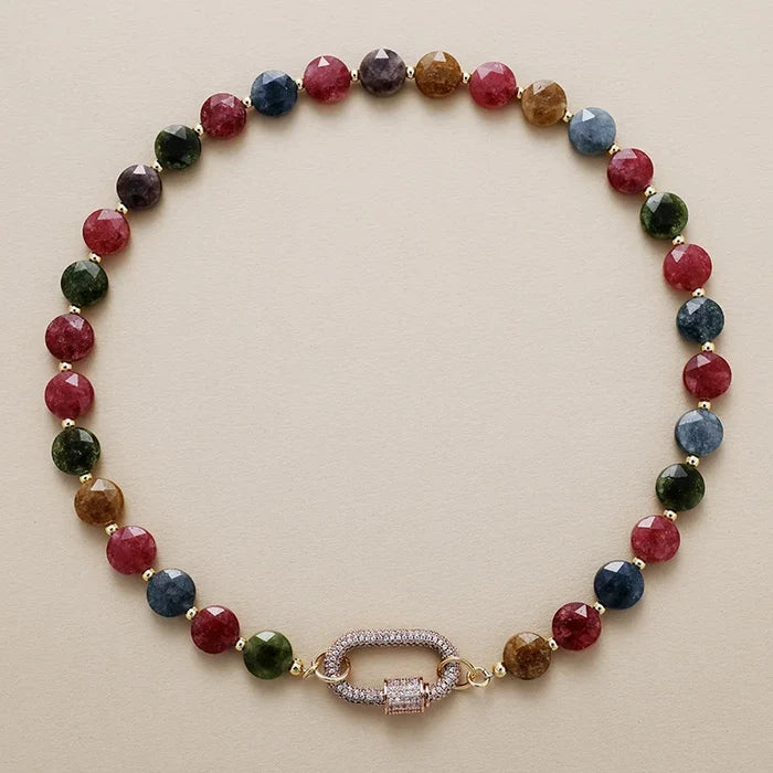 Natural Mixed Jades Choker Necklace