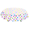 freckled sage round big dot pink oilcloth tablecloth