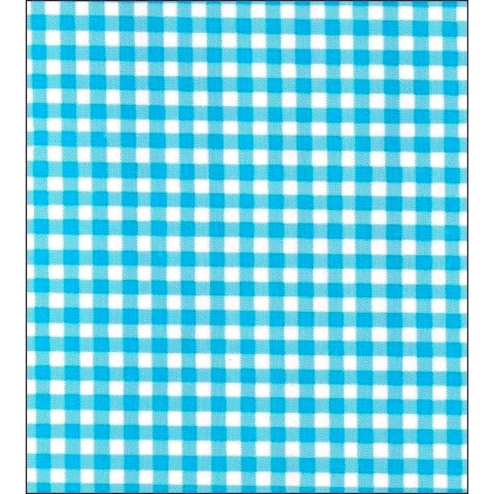freckled sage light blue gingham oilcloth swatch