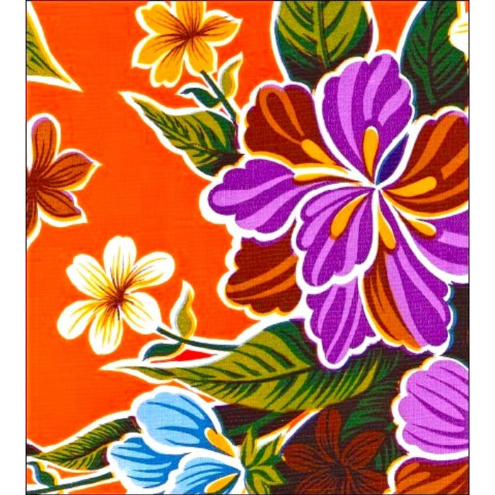 freckled sage hawaii orange oilcloth swatch