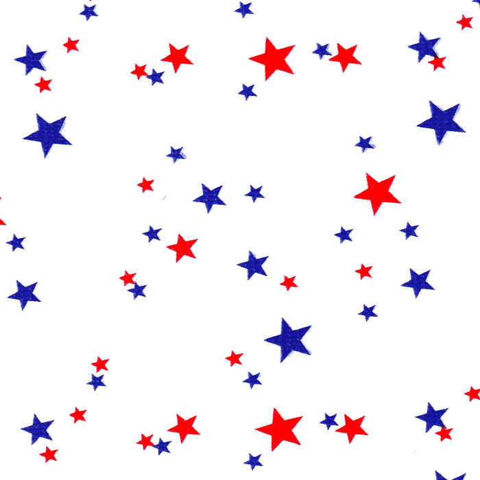 freckled sage stars red white and blue oilcloth swatch