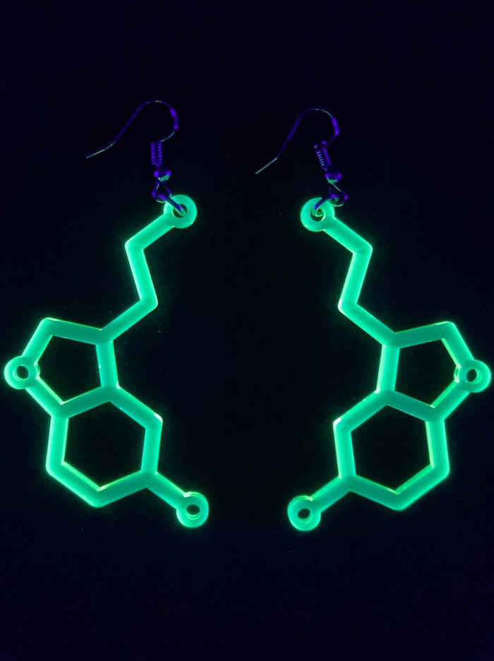 Serotonin Earrings, Dangle Earrings, - One Stop Rave