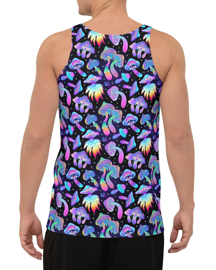 Shroomin Black Tank Top, Tank Top, - One Stop Rave