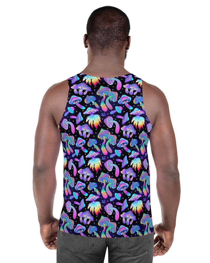 Shroomin Black Tank Top, Tank Top, - One Stop Rave